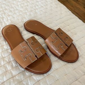 Tory Burch Leather Slides